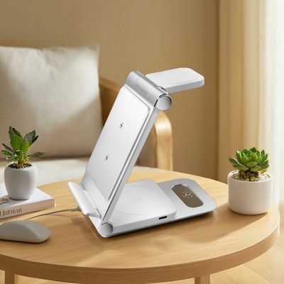 Portable Wireless Charging Custom Magnetic 15W Fast Qi Charger for Airpods and Phones
