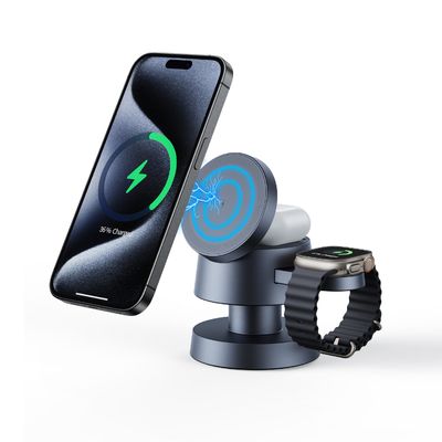 Variable Night Light Foldable Wireless Charger Station for Custom Logo Input 9V/1.67A