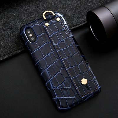 Samsung Applicable Models Elegant Genuine Leather Hand Mobile Phone Case for iPhone XS