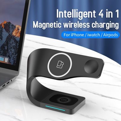 4 In 1 Magnetic Absorption Wireless Charger with 15W Fast Charging and Logo Service